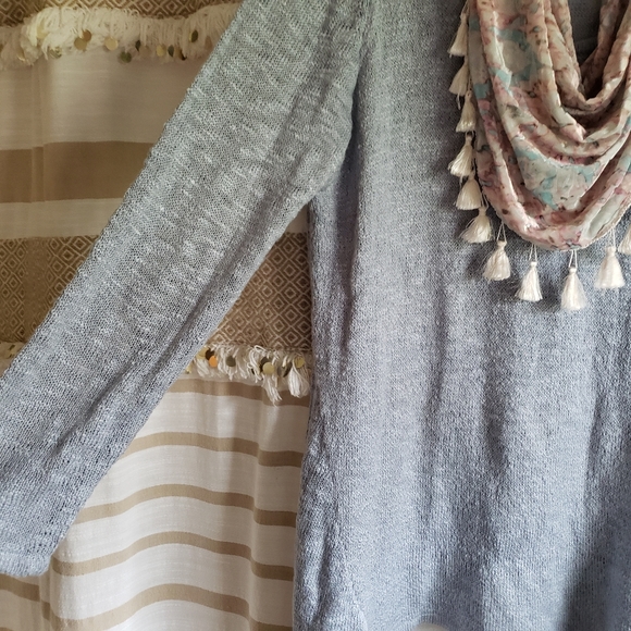 Live and Let Live | Blue Knit Sweater and Scarf - Picture 3 of 6